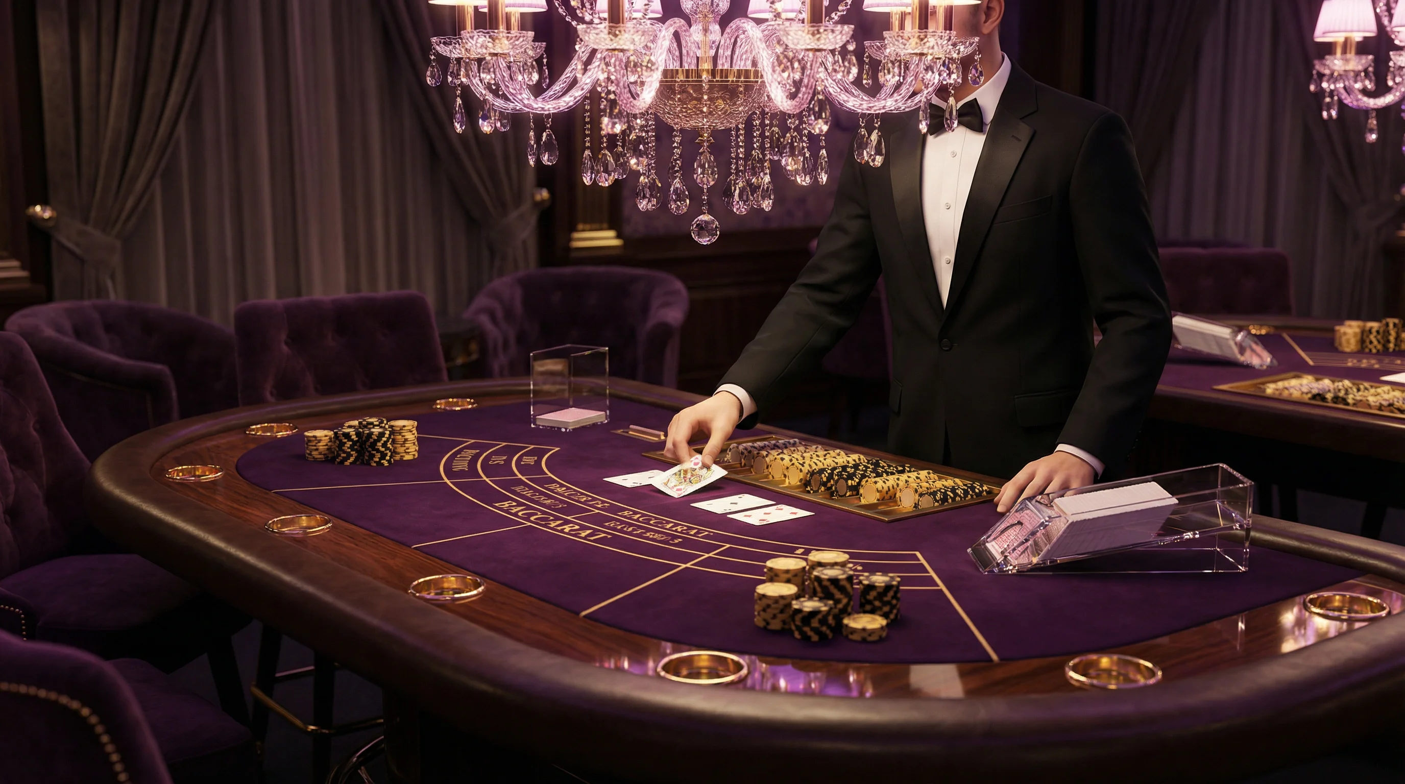 Mesa de Bacará VIP no cassino online betboom